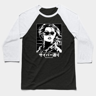 Japanese Cyberpunk Girl Techwear Baseball T-Shirt